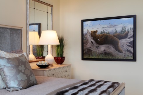 Detail shot of Master Bedroom with Bear painting