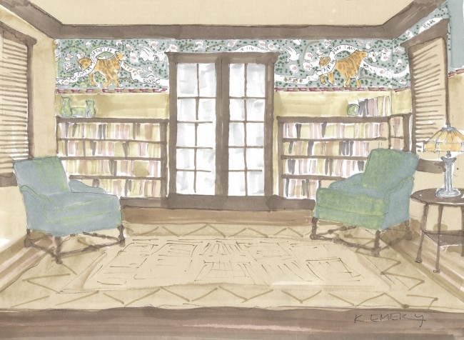 Kathia's Concept Sketch for Prexy Living Room